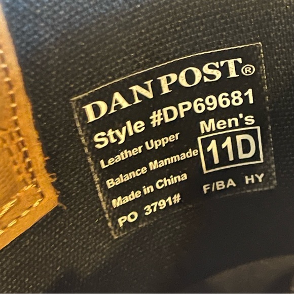 NIB! Dan Post Men’s Albuquerque Waterproof Brown Western Work Boots Soft Toe- 11 - Picture 7 of 15